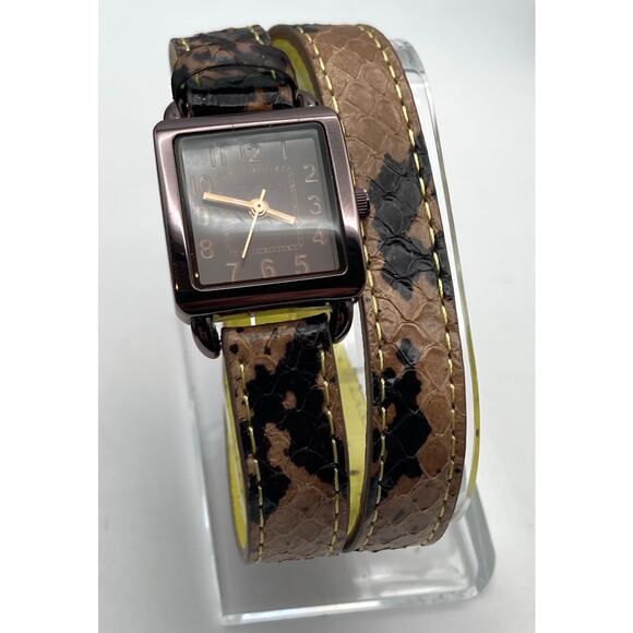 Bracelet Watch 21mm Wrap Around Womens Anne Klein New Battery - Leather Band - Picture 5 of 10